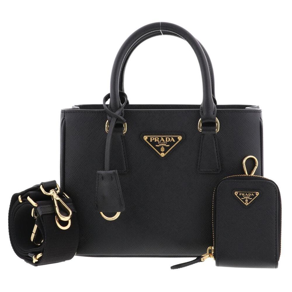 PRADA Galleria Shoulder Bag Messenger Black